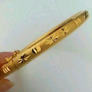 Design #3 - Etched gold plated bangle